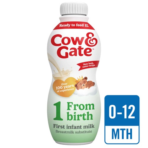 Cow & Gate 1 First Infant Baby Milk Formula Liquid Ready to Feed from Birth