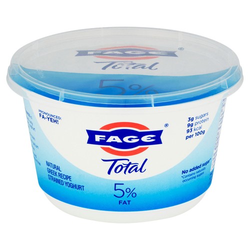 Fage Total 5% Fat Natural Greek Recipe Strained Yoghurt