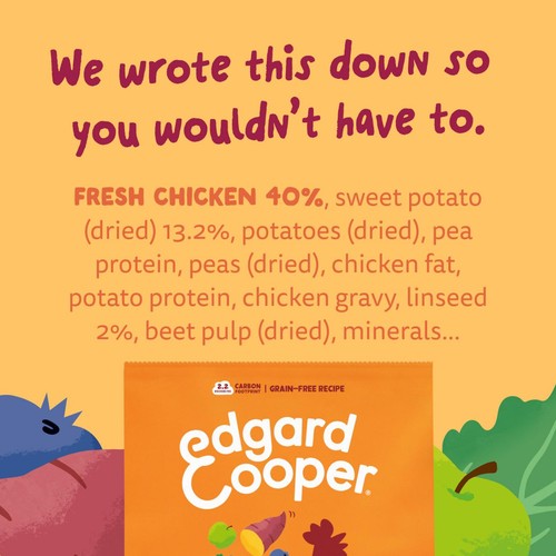 Edgard & Cooper Adult Grain Free Dry Dog Food with Fresh Free-Run Chicken