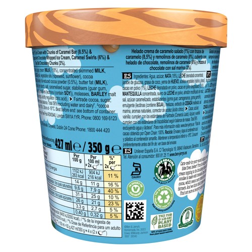 Ben & Jerry's Sundae Dulce De-Lish Ice Cream Tub Dessert