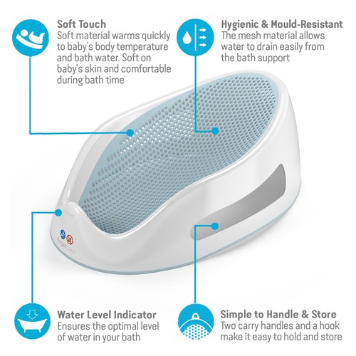 Angelcare Soft Touch Baby Bath Support, Aqua