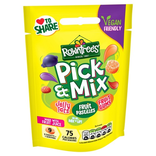 Rowntree's Pick & Mix Vegan Friendly Sweets Sharing Bag