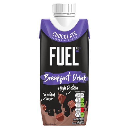FUEL 10K Chocolate High Protein Milk Breakfast Shake Drink