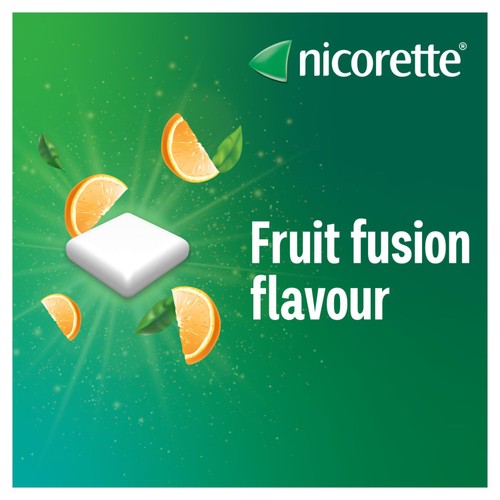 Nicorette Fruit Fusion Chewing Gum, 4 mg, 105 count (Stop Smoking Aid)