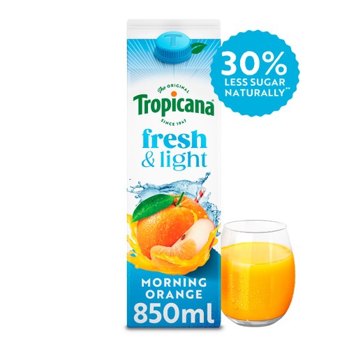Tropicana Fresh & Light Morning Orange 850ml