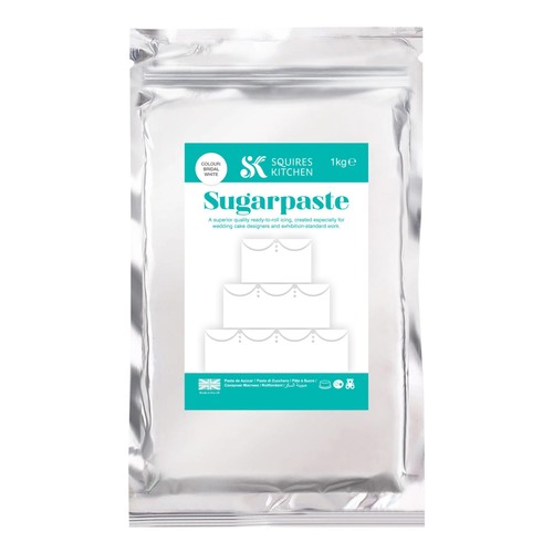 Squires Kitchen White Fairtrade Sugarpaste Ready to Roll Icing 