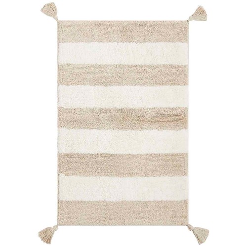 M&S Pure Cotton Striped Bath Mat, Natural