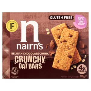 Nairn's Gluten Free Crunchy Oat Bars Belgian Chocolate Chunk