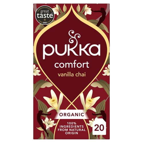 Pukka Organic Vanilla Chai Tea x20 Home-Compostable Herbal Tea Bags