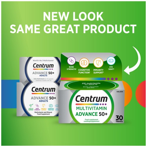 Centrum Advance 50+ Multivitamins & Vitamin Tablets, 30s