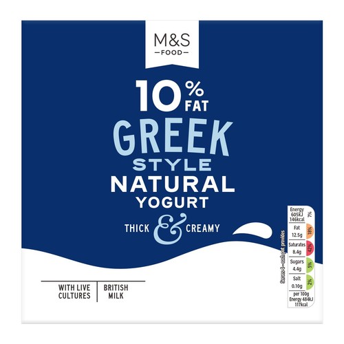 M&S Greek Style Live Yogurts