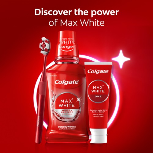 Colgate Max White Expert Teeth Whitening Mouthwash Alcohol Free