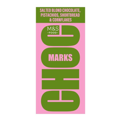 M&S Choc Marks Blonde with Pistachios