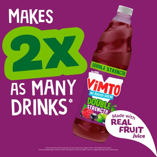 Vimto Double Concentrate No Added Sugar Squash