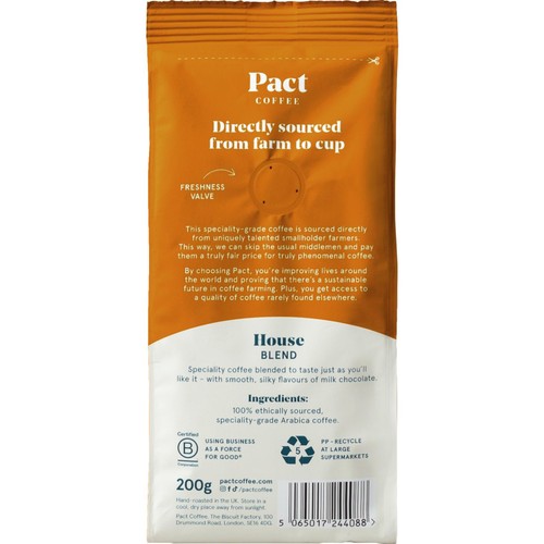 Pact Coffee House Blend Wholebean