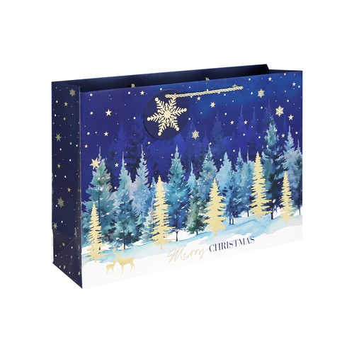 Snowy Forest Scene Medium Bag