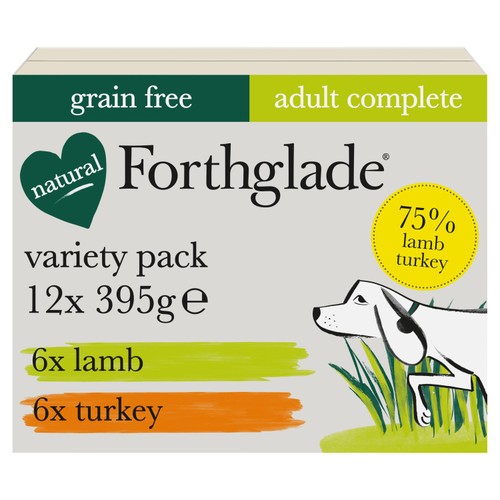 Forthglade Natural Grain-Free Wet Dog Food Variety Pack Lamb & Turkey