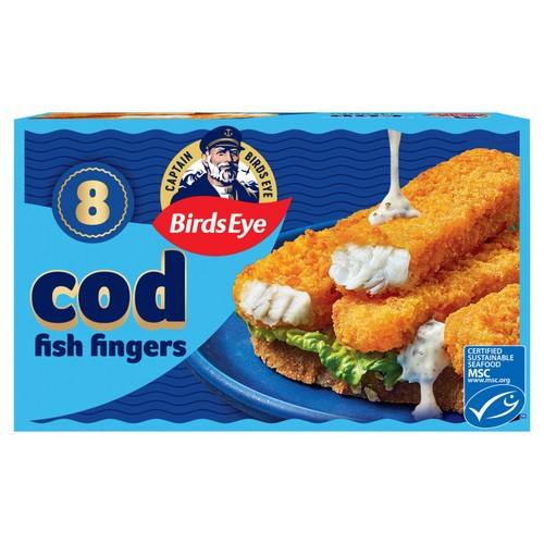 Birds Eye 8 Breaded MSC Cod Fish Fingers