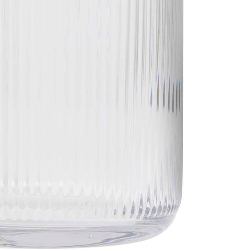 M&S Ribbed Glass Cylinder Vase, Clear