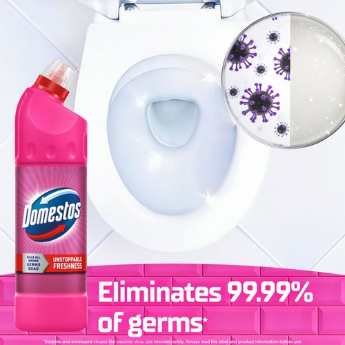 Domestos Thick Bleach Pink Power 