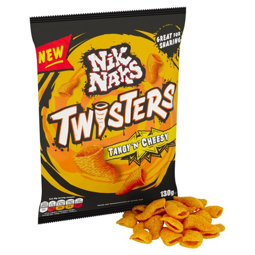 Nik Naks Twisters Tangy 'N' Cheesy Sharing Crisps