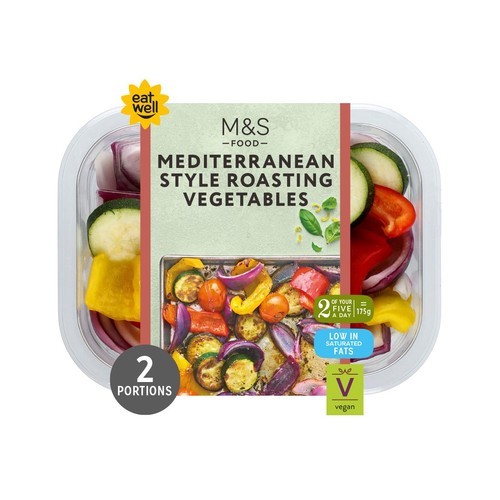 M&S Mediterranean Roasting Vegetables with Basil & Lemon Dressing