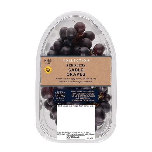 M&S Collection Sable Seedless Grapes
