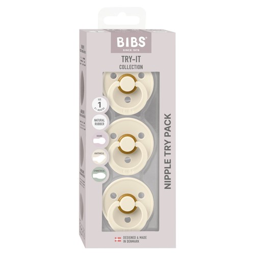 BIBS Pacifiers Try-it Colour Ivory