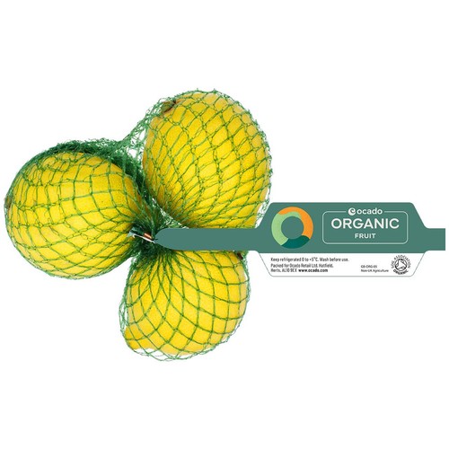 Ocado Organic Unwaxed  Lemons