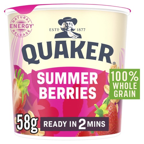 Quaker Oat So Simple Summer Berries Porridge Cereal Pot