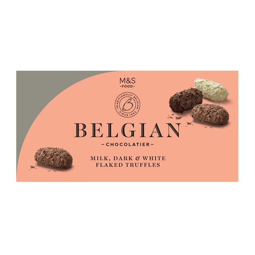 M&S Belgian Milk, Dark & White Chocolate Truffles