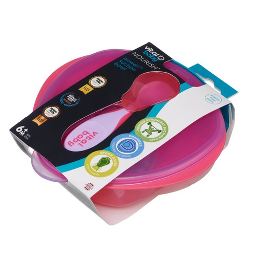 Vital Baby Nourish Scoop Feeding Bowls, 4-teilig Set - Mit Stampferzonen & Schaufelkanälen Für Babynahrung