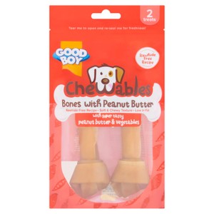 Good Boy Chewables Medium Bones Dog Treats Peanut Butter