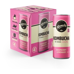 Remedy Kombucha Raspberry Lemonade Multipack