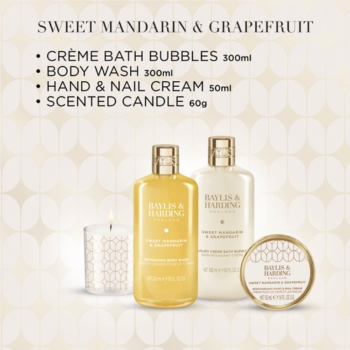 Baylis & Harding Sweet Mandarin & Grapefruit Candlelit Bathing Gift Set