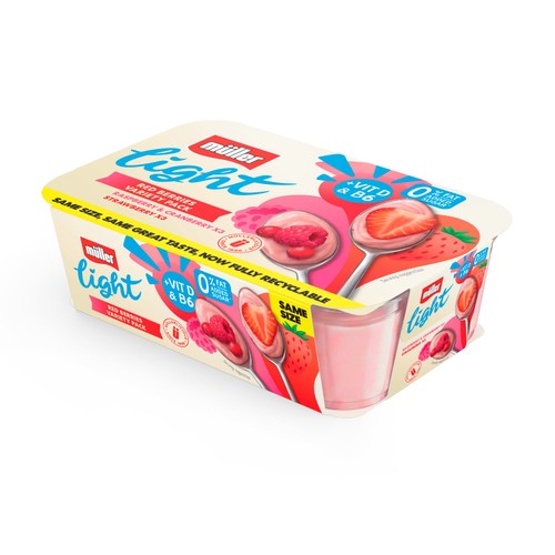 Muller Light Red Fruits Fat Free Yogurts 