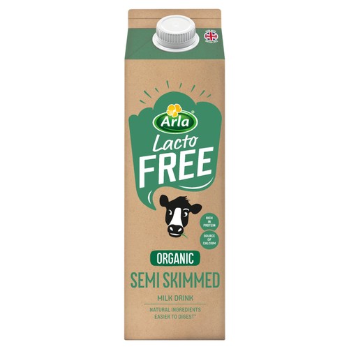 Arla LactoFREE Organic Semi Skimmed Milk Drink 