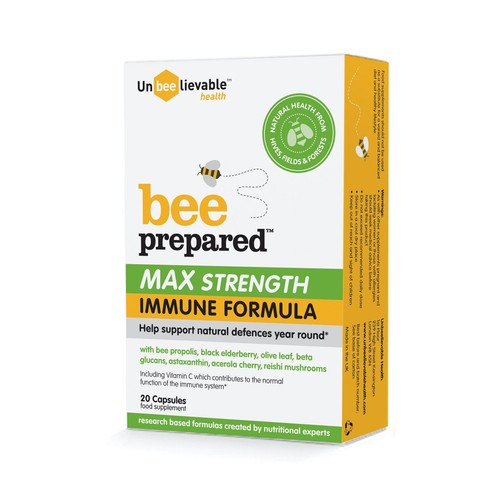 Unbeelievable Health Bee Prepared Max Strength Immune Formula Capsules