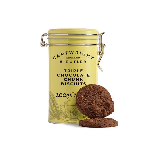 Cartwright & Butler Triple Chocolate Chunk Biscuits in Tin