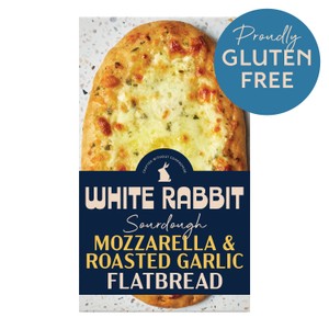 White Rabbit Gluten Free Sourdough Mozzarella & Garlic Flatbread