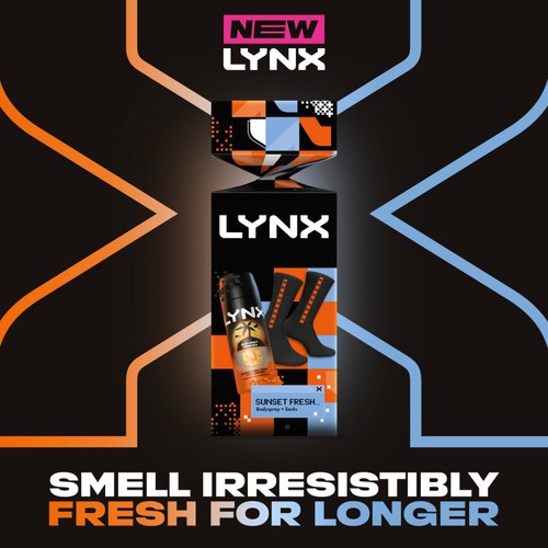 Lynx Bodyspray + Socks Sunset Fresh Cracker Gift Set