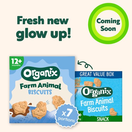 Organix Farm Animal Biscuits Toddler Snack 12+ Months