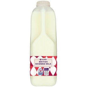 Ocado Organic British Semi Skimmed Milk 2 Pints