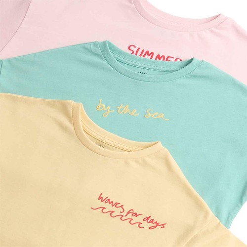M&S Girls Graphic Pyjama Set, 6-7 Years, Multi