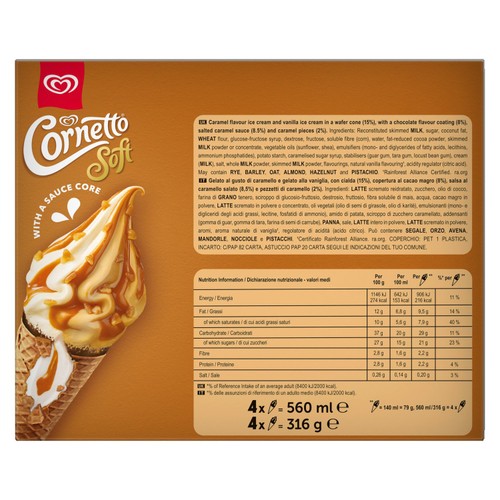 Cornetto Soft Caramel Ice Cream Cones