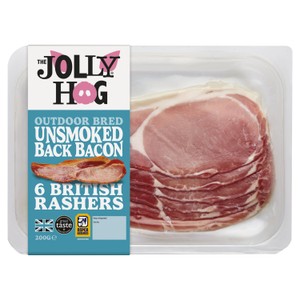 The Jolly Hog 6 Smoked Dry Cured Back Bacon Rashers