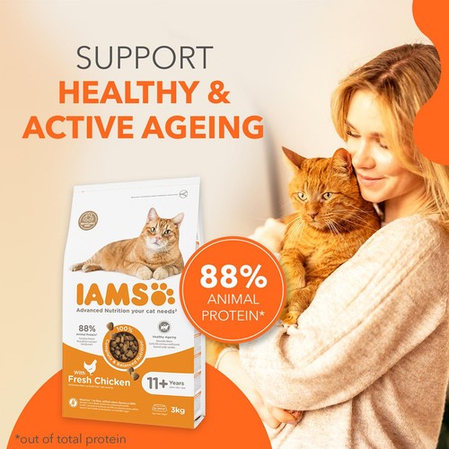 IAMS Senior 11+ Dry Cat Food Chicken