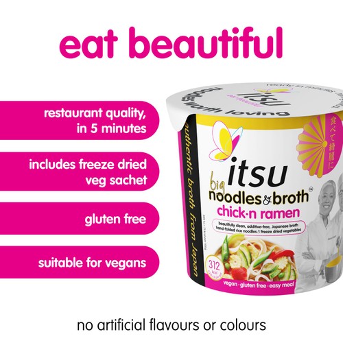 itsu BIG chick'n ramen instant noodles & broth pot
