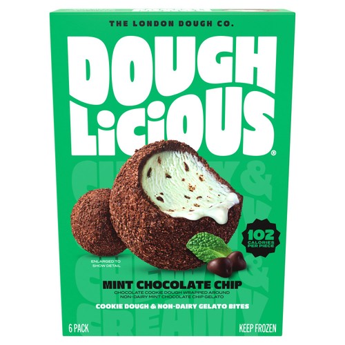 Doughlicious Mint Chocolate Chip Cookie Dough and Gelato Bites 