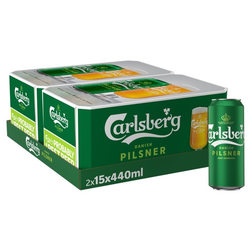 Carlsberg Pilsner Danish Lager Beer Cans
